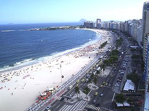 Copacabana Beach, Rio de Janeiro, Brazil.