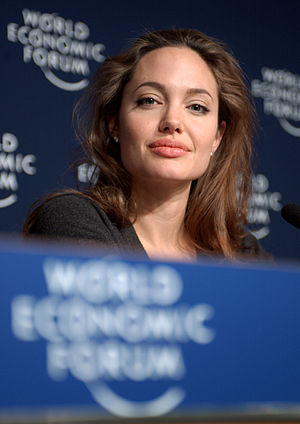 DAVOS/SWITZERLAND, 29JAN05 - Angelina Jolie, G...