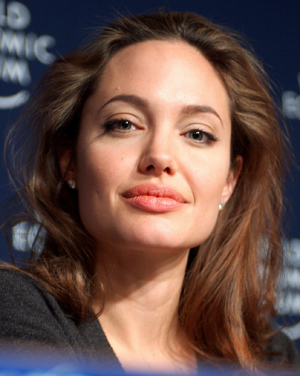 Jolie at the World Economic Forum in Davos, Sw...