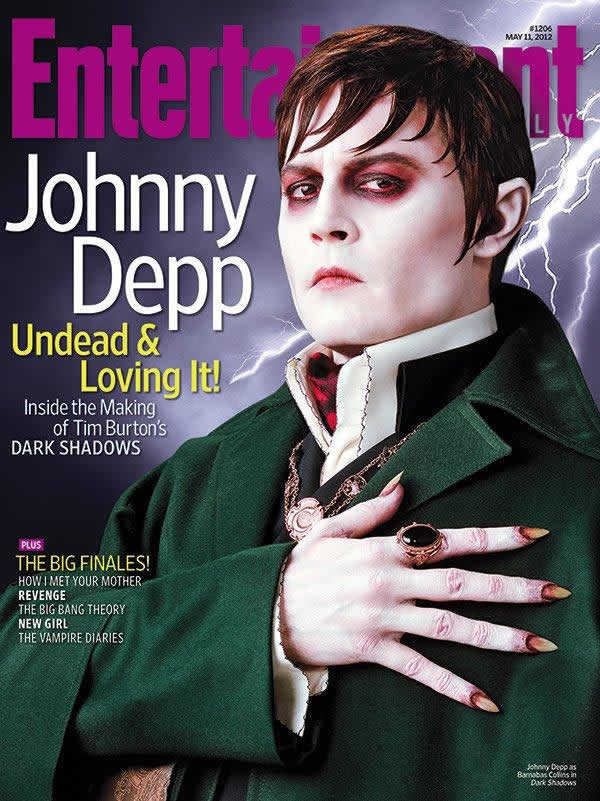 Sombras da Noite EW capa Johnny Depp